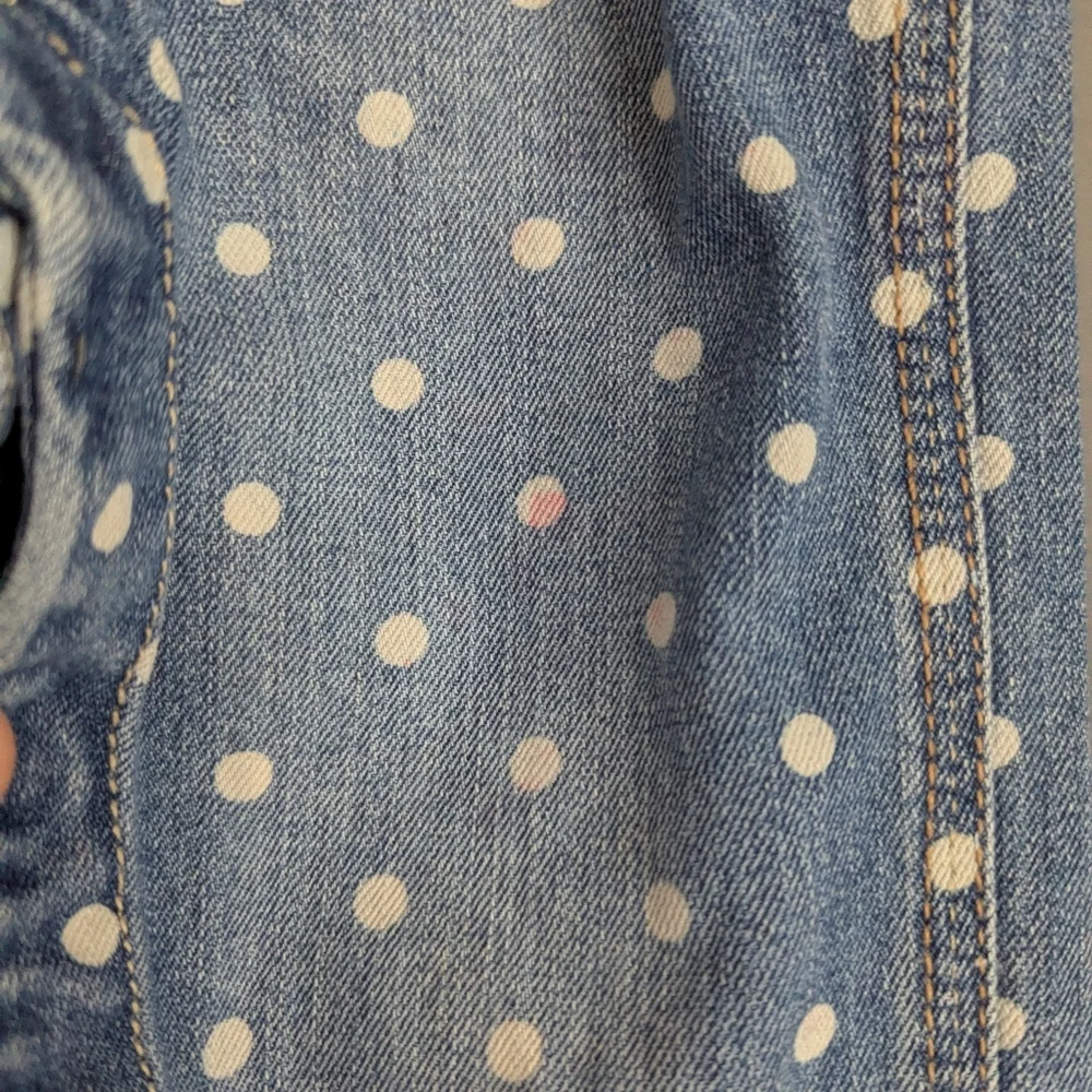 Oshkosh B'gosh Polka Dot Overalls Size 18 Month. Blue Denim With White Polka Dot